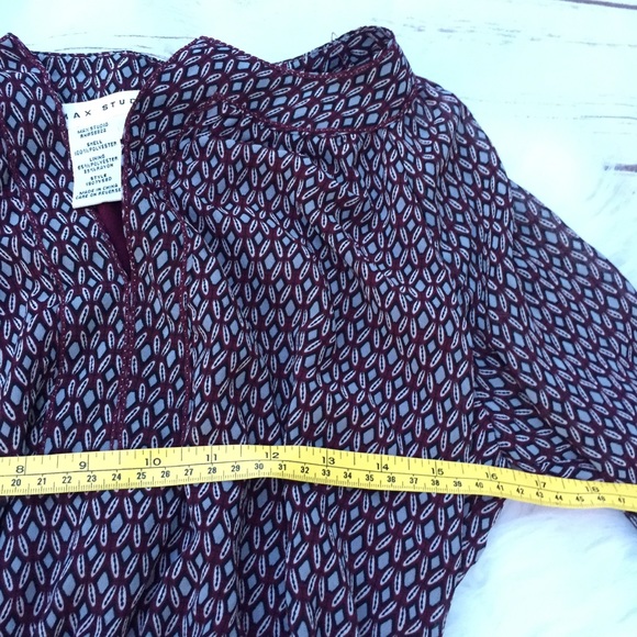 Max Studio Geometric Shift Peasant Red Dress S - Picture 5 of 8